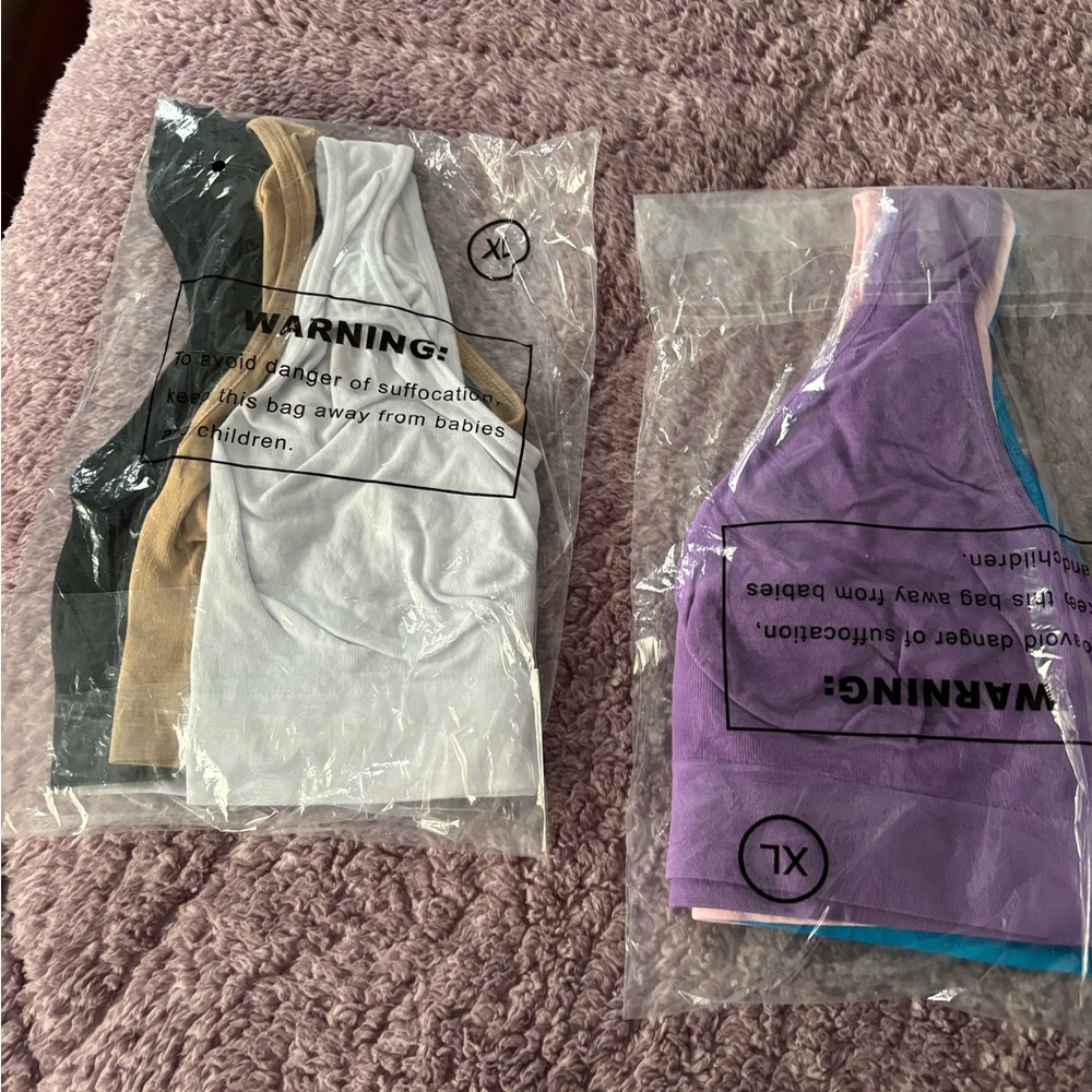 Lot of 6 Brand New in Package Rhonda Shear Ahh Bras Seamless XL